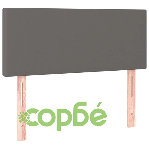 Боксспринг легло с матрак и LED сиво 120x200 см изкуствена кожа ➤ топ цена ➤ sorbe.bg