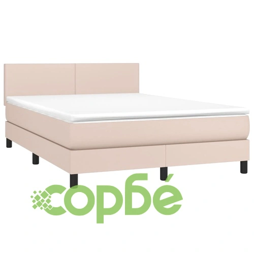 Боксспринг легло с матрак LED капучино 140x190 см ➤ топ цена ➤ sorbe.bg