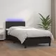 Боксспринг легло с матрак и LED черно 90x200 см изкуствена кожа