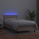 Боксспринг легло с матрак LED капучино 90x200см изкуствена кожа