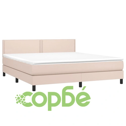 Боксспринг легло с матрак LED капучино 160x200 см ➤ топ цена ➤ sorbe.bg