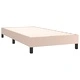 Боксспринг легло с матрак LED капучино 90x200см изкуствена кожа