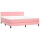 Боксспринг легло с матрак и LED, розово, 180x200 см, кадифе