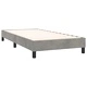 Боксспринг легло с матрак и LED, светлосиво, 100x200 см, кадифе