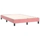 Боксспринг легло с матрак и LED, розово, 120x200 см, кадифе