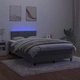 Боксспринг легло с матрак и LED, тъмносиво, 120x200 см, кадифе