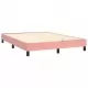 Боксспринг легло с матрак и LED, розово, 140x200 см, кадифе