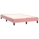 Боксспринг легло с матрак и LED, розово, 120x200 см, кадифе