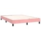 Боксспринг легло с матрак и LED, розово, 140x200 см, кадифе