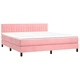 Боксспринг легло с матрак и LED, розово, 160x200 см, кадифе