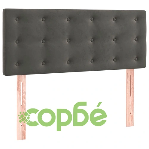 Боксспринг легло с матрак и LED, тъмносиво, 80x200 см, кадифе ➤ топ цена ➤ sorbe.bg