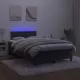 Боксспринг легло с матрак и LED, черно, 120x200 см, кадифе