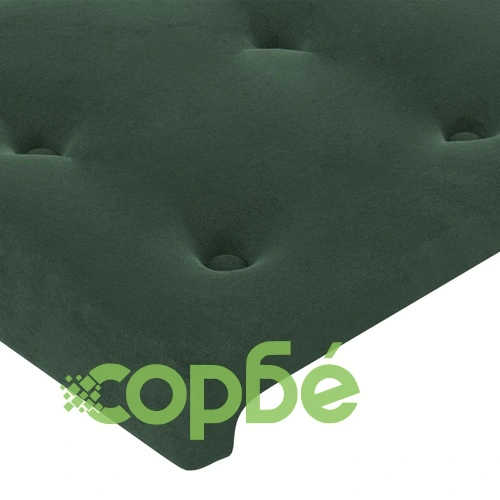 Боксспринг легло с матрак и LED, тъмнозелено, 120x200см, кадифе ➤ топ цена ➤ sorbe.bg