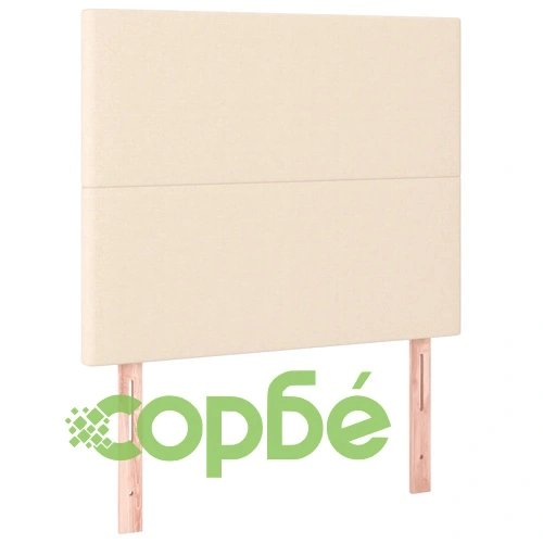 Боксспринг легло с матрак и LED, кремава, 90x200 см, плат ➤ топ цена ➤ sorbe.bg