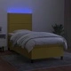Боксспринг легло с матрак и LED, зелена, 90x190 см, плат