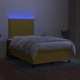 Боксспринг легло с матрак и LED, зелено, 120x200 см, плат