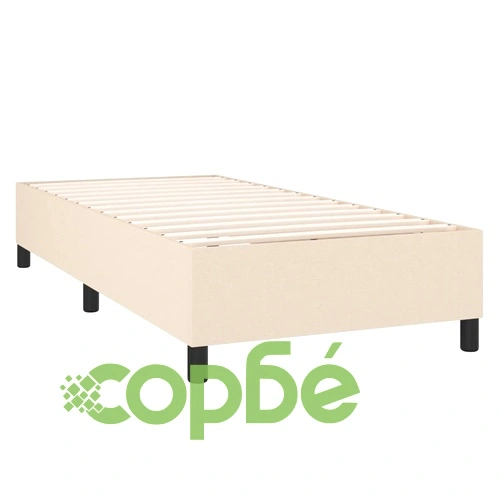 Боксспринг легло с матрак и LED, кремаво, 80x200 см, плат ➤ топ цена ➤ sorbe.bg