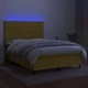 Боксспринг легло с матрак и LED, зелено, 140x190 см, плат