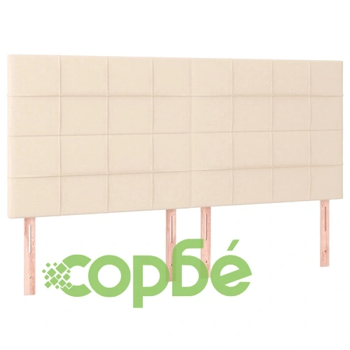 Боксспринг легло с матрак и LED, кремаво, 180x200 см, плат ➤ топ цена ➤ sorbe.bg