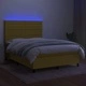 Боксспринг легло с матрак и LED, зелено, 140x190 см, плат