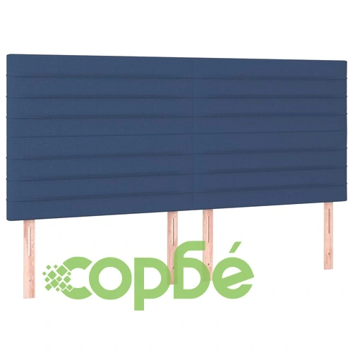 Боксспринг легло с матрак и LED, синя, 200x200 см, плат ➤ топ цена ➤ sorbe.bg