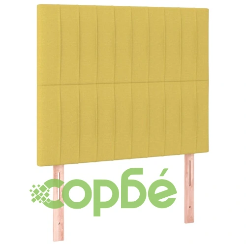 Боксспринг легло с матрак и LED, зелено, 100x200 см, плат ➤ топ цена ➤ sorbe.bg