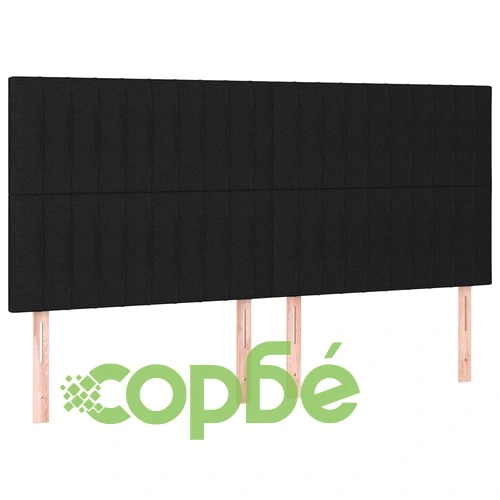 Боксспринг легло с матрак и LED, черно, 160x200 см, плат ➤ топ цена ➤ sorbe.bg