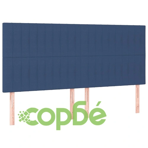Боксспринг легло с матрак и LED, синя, 200x200 см, плат ➤ топ цена ➤ sorbe.bg