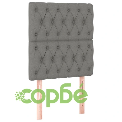 Боксспринг легло с матрак и LED, тъмносиво, 80x200 см, плат ➤ топ цена ➤ sorbe.bg