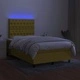 Боксспринг легло с матрак и LED, зелено, 120x200 см, плат
