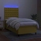 Боксспринг легло с матрак и LED, зелено, 100x200 см, плат