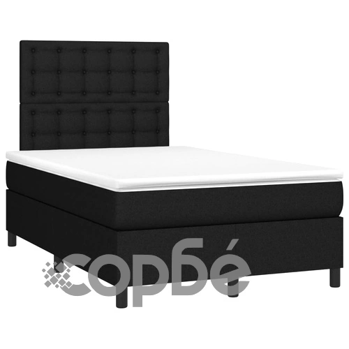 Боксспринг легло с матрак и LED, черно, 120x200 см, плат ➤ топ цена ➤ sorbe.bg