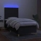 Боксспринг легло с матрак и LED, черно, 80x200 см, плат