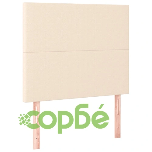 Боксспринг легло с матрак и LED, кремава, 90x190 см, плат ➤ топ цена ➤ sorbe.bg