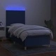 Боксспринг легло с матрак и LED, синя, 90x190 см, плат