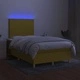Боксспринг легло с матрак и LED, зелено, 120x200 см, плат