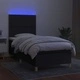 Боксспринг легло с матрак и LED, черна, 90x200 см, плат