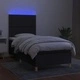 Боксспринг легло с матрак и LED, черно, 100x200 см, плат
