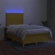 Боксспринг легло с матрак и LED, зелено, 120x200 см, плат