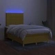 Боксспринг легло с матрак и LED, зелено, 120x200 см, плат