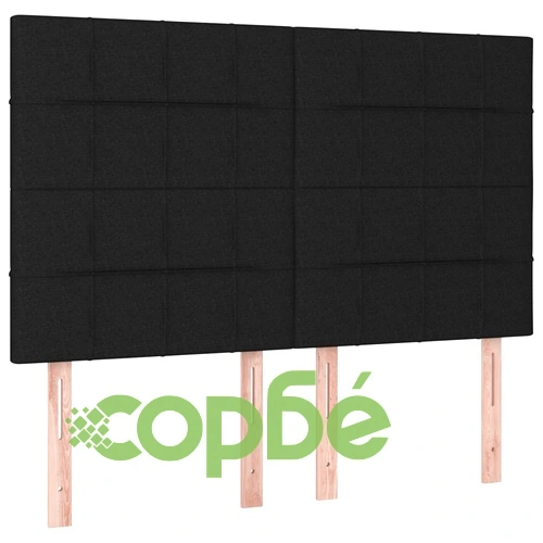Боксспринг легло с матрак и LED, черно, 140x190 см, плат ➤ топ цена ➤ sorbe.bg