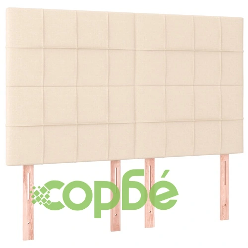 Боксспринг легло с матрак и LED, кремаво, 140x200 см, плат ➤ топ цена ➤ sorbe.bg