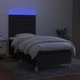 Боксспринг легло с матрак и LED, черно, 80x200 см, плат