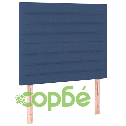 Боксспринг легло с матрак и LED, синьо, 80x200 см, плат ➤ топ цена ➤ sorbe.bg