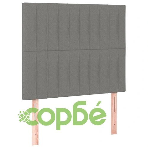 Боксспринг легло с матрак и LED, тъмносиво, 80x200 см, плат ➤ топ цена ➤ sorbe.bg