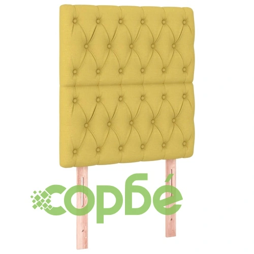 Боксспринг легло с матрак и LED, зелено, 80x200 см, плат ➤ топ цена ➤ sorbe.bg