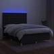 Боксспринг легло с матрак и LED, черно, 140x200 см, плат