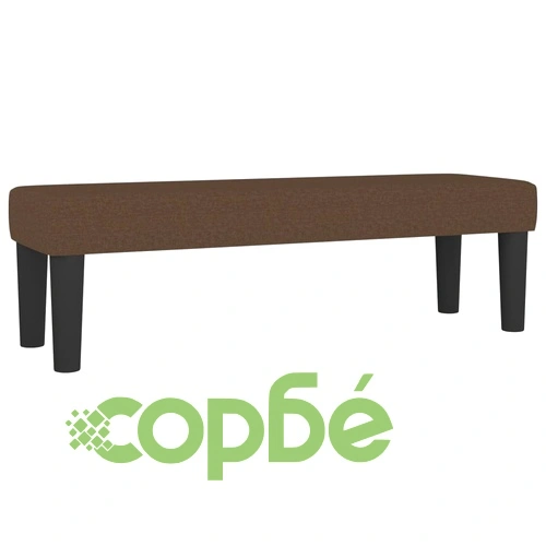 Боксспринг легло с матрак, тъмнокафяво, 160x200 см, плат ➤ топ цена ➤ sorbe.bg