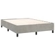 Боксспринг легло с матрак и LED, светлосиво, 140x200 см, кадифе