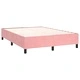 Боксспринг легло с матрак и LED, розово, 140x200 см, кадифе